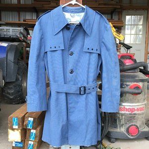 L London Fog trench coat, vintage maincoats denim trench, size 46, Liberty line